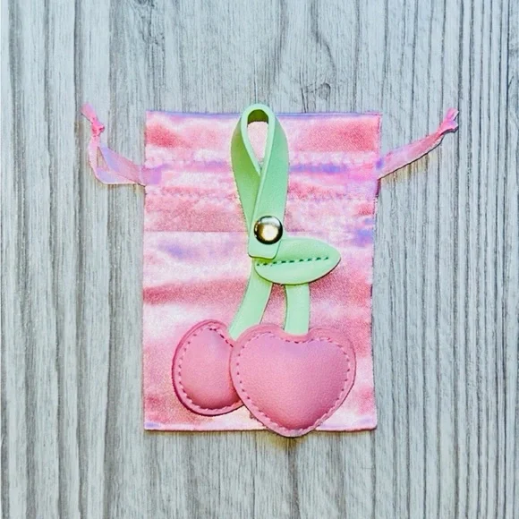 🍒 2 Cherry Heart Pendant Charms Classic & Pastel NWT - Picture 11 of 11